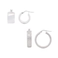 thumbnail image 1 of High Polish Italian & Diamond Cut Satin Earring Set in Sterling Silver, 1 of 16
