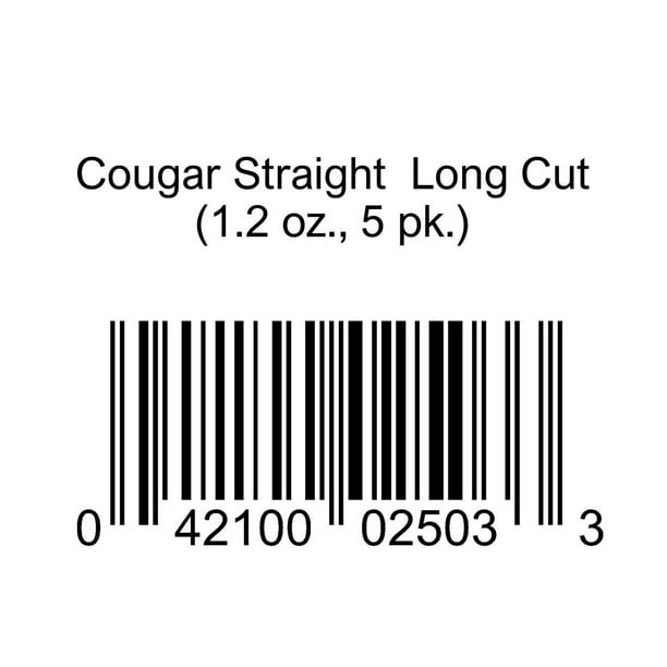 Cougar Straight Long Cut 1.2 oz., 5 pk