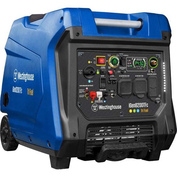 Westinghouse 8,200-Watt Remote Electric Start Tri Fuel Gas, Propane, Natural Gas Powered Inverter Generator with CO Sensor