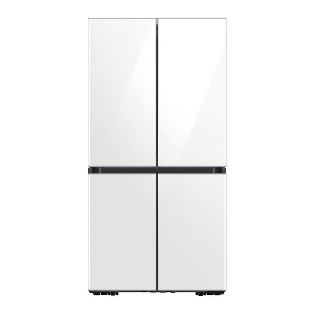 Samsung Bespoke 23 Cu. Ft. Smart Counter Depth 4-Door Flex Refrigerator with Customizable Panel Colors - White Glass