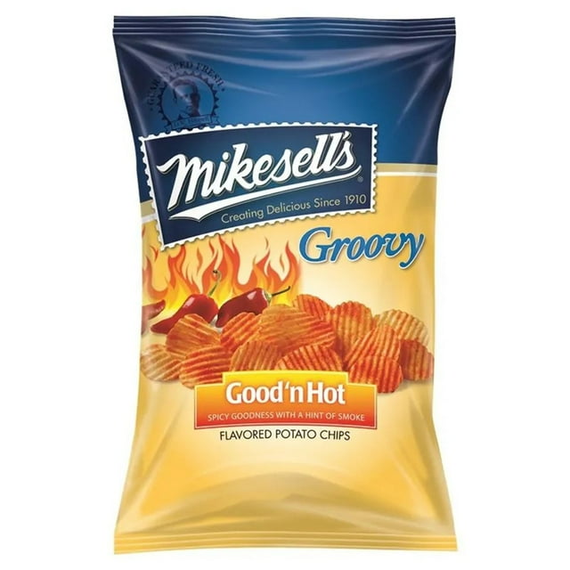 Mikesell's Groovy Good' N Hot Flavored Potato Chips, 16 oz.