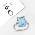 thumbnail image 6 of Emerald Cut Gemstone Ring in Sterling Silver, 6 of 6