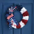 thumbnail image 1 of Member's Mark 22" Pre-Lit Sparkling Americana Tinsel Wreath, 1 of 3
