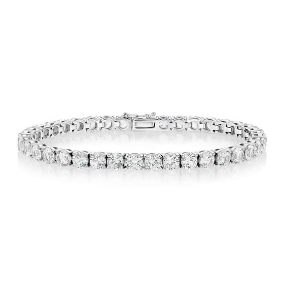 Men's Gemstone Tennis Bracelet in Sterling Silver