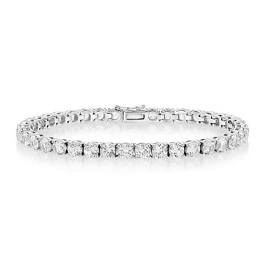 Men's Gemstone Tennis Bracelet in Sterling Silver