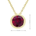 thumbnail image 6 of Round Cut Gemstone Bezel Pendant in 14K Gold, 6 of 6