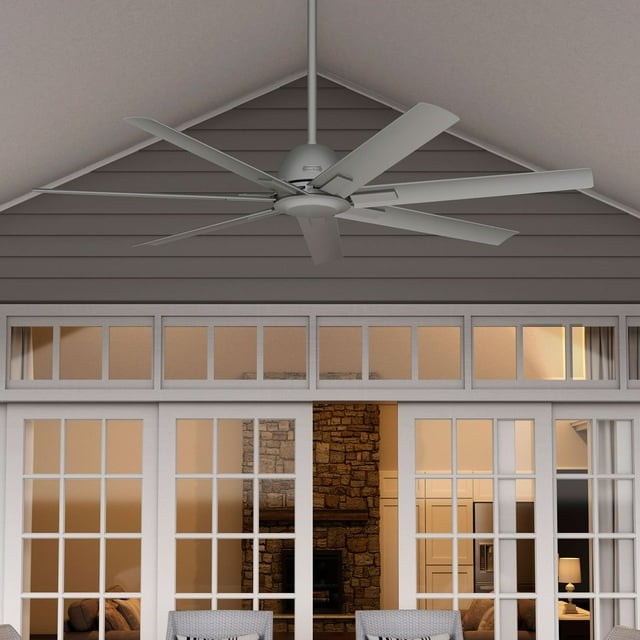 Hunter Downtown ENERGY STAR® Damp Rated Ceiling Fan and Wall Control - 72" & 60" Assorted Colors