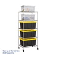 thumbnail image 5 of Seville Classics UltraDurable NSF-Certified Steel Tote Shelving, 25" W x 33" D 4 Tier and 5 Tier Options, 5 of 15