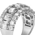 thumbnail image 3 of Lab Created Emerald and Round Cut Gemstone Ring in Sterling Silver, 3 of 6