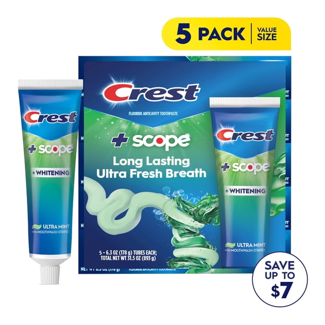 Crest Complete + Scope Outlast Ultra Toothpaste, 6.3 oz., 5 pk.