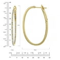 thumbnail image 5 of 1.00 CT. T.W. Round Cut Diamond Oval Hoop Earrings in 14K Gold, 5 of 6