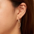 thumbnail image 3 of Polished and Twist Double Hoop Earrings in 14K Gold, 3 of 3