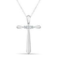 thumbnail image 1 of 0.13 CT. T.W. Diamond Cross Pendant Necklace 14K Gold, 1 of 6