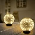 thumbnail image 2 of Deck Impressions 6" Solar/USB LED Crackle Glass Globe Lights, Choose Pack, 2 of 7