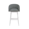 thumbnail image 3 of HH2 Home Upholstered Barrel Back Wood Adjustable Height Swivel Bar Stool, 3 of 20