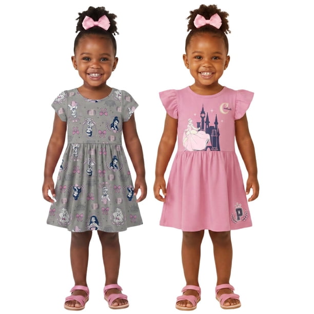 disney princess dresses for toddlers Sanrio Character 2Pk Toddler Dress - 4T:- Disney Princess People say my first Kaftaan Yellow covered Belle tulle dress COLOR:Violeta