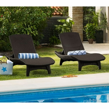 Keter All-Weather Grenada Chaise Loungers, Set of 2