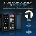 thumbnail image 3 of Newair Shadow Series Wine Cooler 18 Bottles & 59 Cans Dual Temperature Zones, French Door Mirrored Glass in Black, 3 of 9