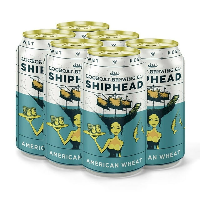 Logboat Brewing Co. Shiphead Ginger Wheat Ale Beer, 12 fl. oz. can, 6 pk.