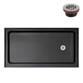 thumbnail image 8 of Streamline 60 in. x 36 in. Alcove Acrylic Shower Base With Left, Center or Right Drain / Glossy Black or White, 8 of 9