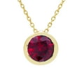 thumbnail image 1 of Round Cut Gemstone Bezel Pendant in 14K Gold, 1 of 6