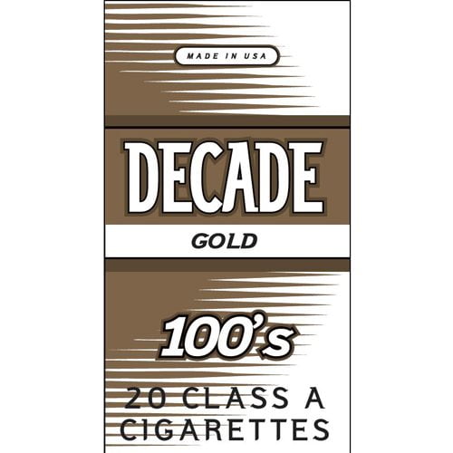 Decade Gold 100's Box, 20 ct., 10 pk.
