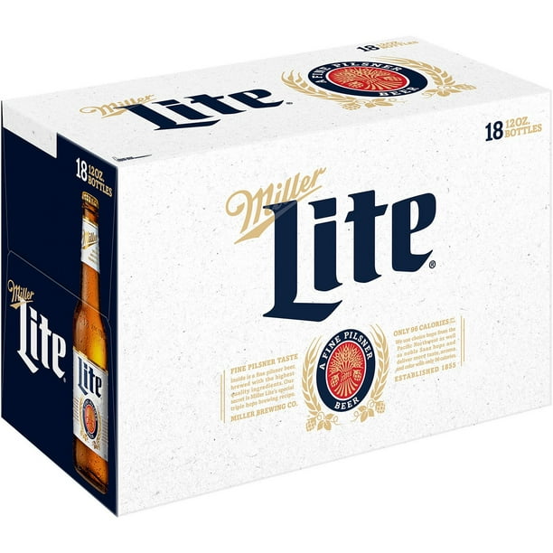 Miller Lite Lager Beer, 12 fl. oz. bottle, 18 pk