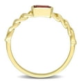 thumbnail image 5 of Emerald Cut Garnet Link Ring in 14K Gold, 5 of 8