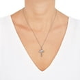 thumbnail image 6 of Diamond Cross Pendant in Sterling Silver and 14K Gold, 6 of 6