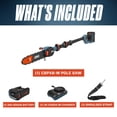 thumbnail image 11 of X6 60V Max* 10" Cordless Pole Saw, Brushless (3.0 Ah Battery & Charger Included), 11 of 16
