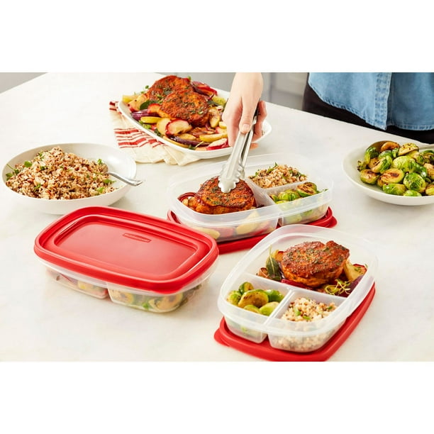 Rubbermaid glass easy find lids 14セット Rubbermaid 14-Piece Easy Find Lids Meal Prep Food Storage