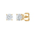 thumbnail image 1 of 0.72 CT. T.W. Round Cut Solitaire Diamond Stud Earrings in 14K Gold, 1 of 7