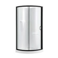 thumbnail image 1 of Breeze 34” x 34” x 77” Corner Shower Kit with Clear Glass, Walls, Base and Hardware, 1 of 21