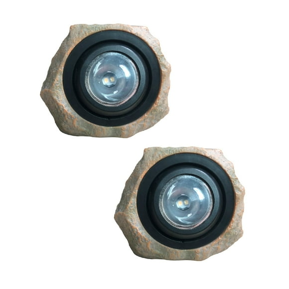 Deck Impressions Sandstone Solar Rock Light - 2 Pack