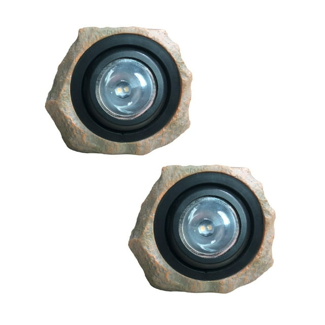 Deck Impressions Sandstone Solar Rock Light - 2 Pack