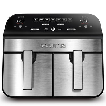 Gourmia 10-Quart Dual Basket Digital Air Fryer with Sync Finish and Sync Cook
