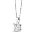thumbnail image 2 of Princess Cut Solitaire Diamond Pendant Necklace in 18K Gold, 2 of 7