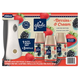 Glade Automatic Spray Air Freshener Americana Collection, Berries & Cream, 1 Holder + 3 Refills
