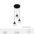 thumbnail image 5 of Hunter Cypress Grove Glass 3 Light Pendant Light Fixture, Round Cluster and Linear Cluster, 5 of 9