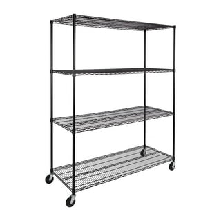 Seville Classics MEGA RACK 4-Tier NSF Steel Wire Shelving, 60" x 24" x 76" H