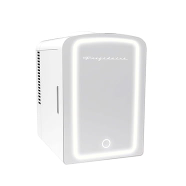 Frigidaire Skincare Cooler with Lighted Mirror Make-Up Door, White