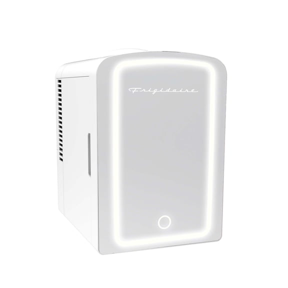 Frigidaire Skincare Cooler with Lighted Mirror Make-Up Door, White