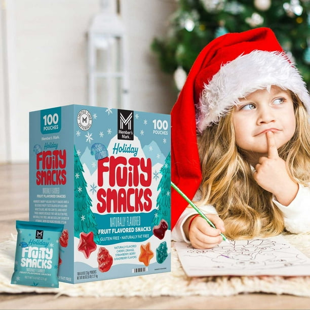 Member's Mark Holiday Fruity Snacks Variety Pack, 0.8 oz., 100 ct