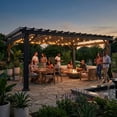 thumbnail image 1 of Range 14' x 12' Black Steel Pergola w/ Trellis Roof, 1 of 3