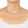 thumbnail image 3 of Italian Sterling Silver Herringbone Chain Necklace, 3 of 7