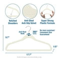 thumbnail image 6 of Member's Mark Elite Quality Velvet Hangers - 50 Pack, 6 of 6