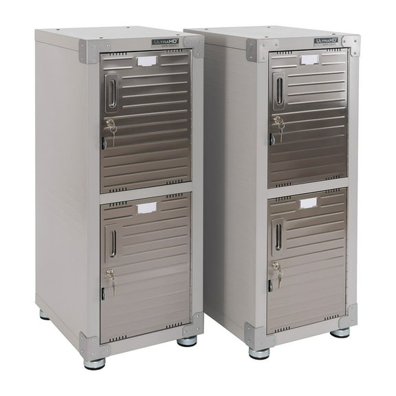 Seville Classics UltraHD 4-Door Stackable Locker Cabinets, 15" W x 18" D x 73.9" H