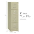 thumbnail image 4 of Hirsh 22" Deep Drawer Letter Width Vertical File Cabinet, Assorted Colors & Sizes, 4 of 10
