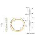 thumbnail image 4 of 0.30 CT. T.W. Round Cut Diamond Hoop Earrings in 14K Gold, 4 of 6