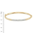thumbnail image 4 of Diamond Cut Bangle Bracelet in 14K Two-Tone Gold, 4mm, 4 of 6